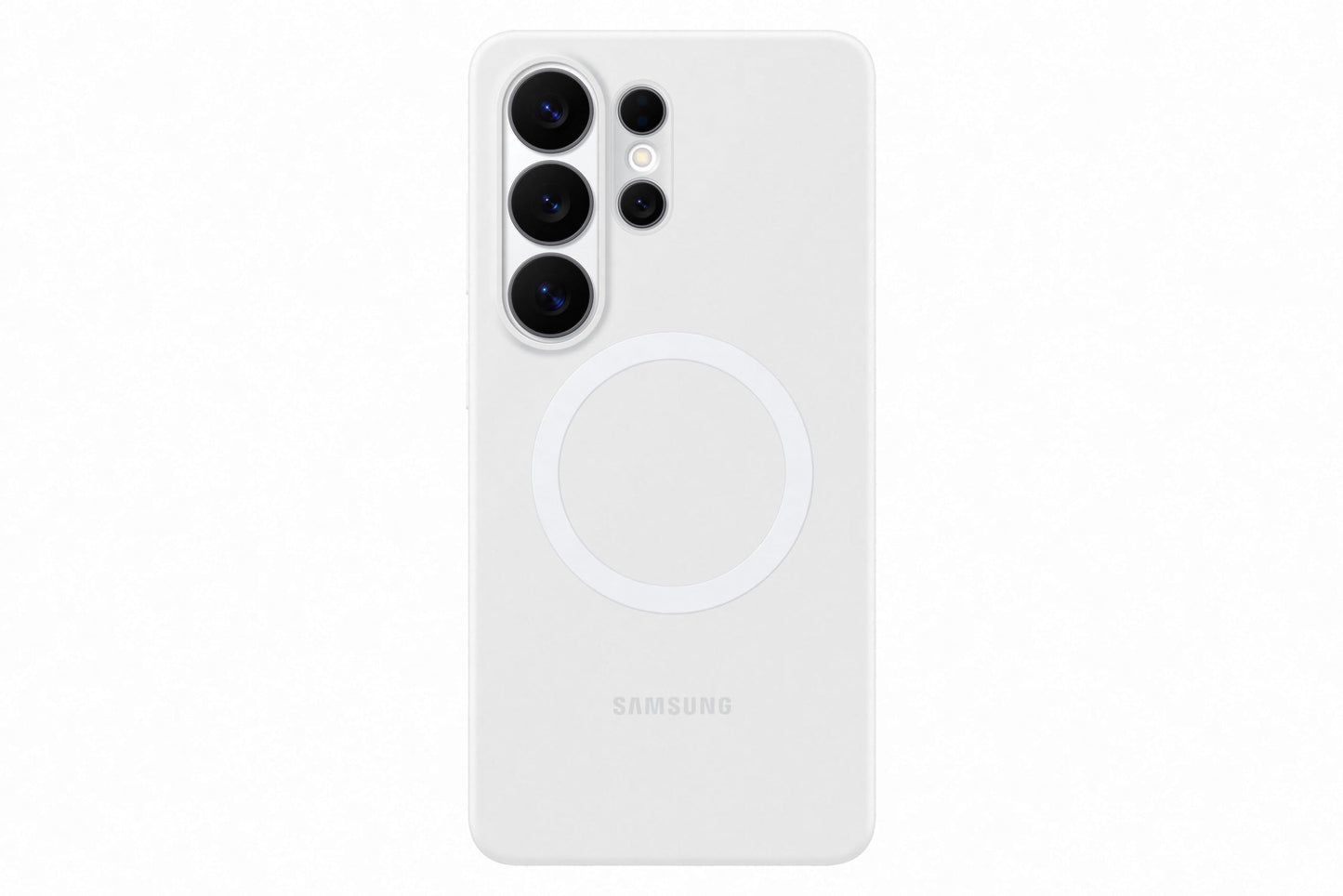 Samsung Silicone Magnet Smartphone Case EF-ES948, case for the Galaxy S26 Ultra, mobile phone case with magnetic ring for attaching accessories, silicone, protective case, shockproof, thin and non-slip, white - EF-ES948CWEGWW