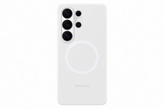 Samsung Silicone Magnet Smartphone Case EF-ES948, case for the Galaxy S26 Ultra, mobile phone case with magnetic ring for attaching accessories, silicone, protective case, shockproof, thin and non-slip, white - EF-ES948CWEGWW