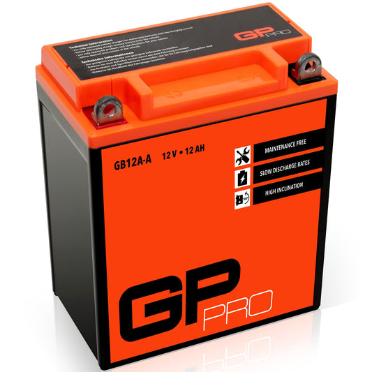 GP-PRO GB12A-A 12V 12Ah GEL Battery (Similar to YB12A-A / 51211) (Maintenance Free & Sealed) Accumulator Motorcycle Motorcycle Battery - GP-019