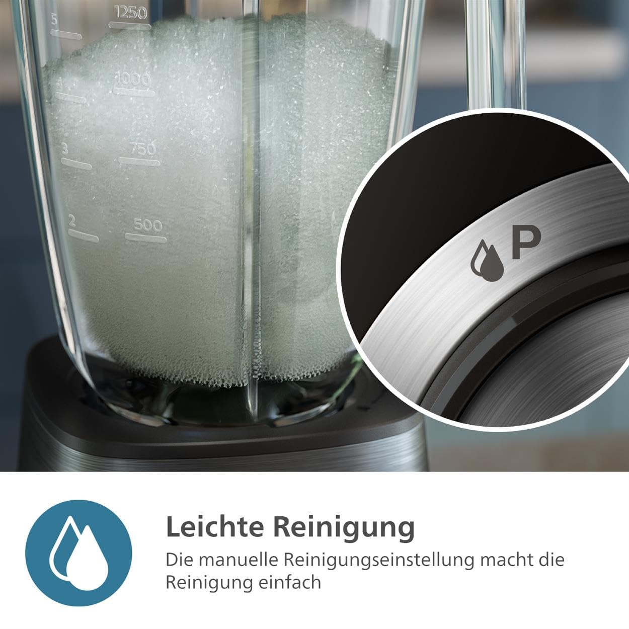 Philips 5000 series blender - 1000 W. 2L maximum capacity. ProBlend Plus technology. Dishwasher-safe parts. Black (HR3020/20)