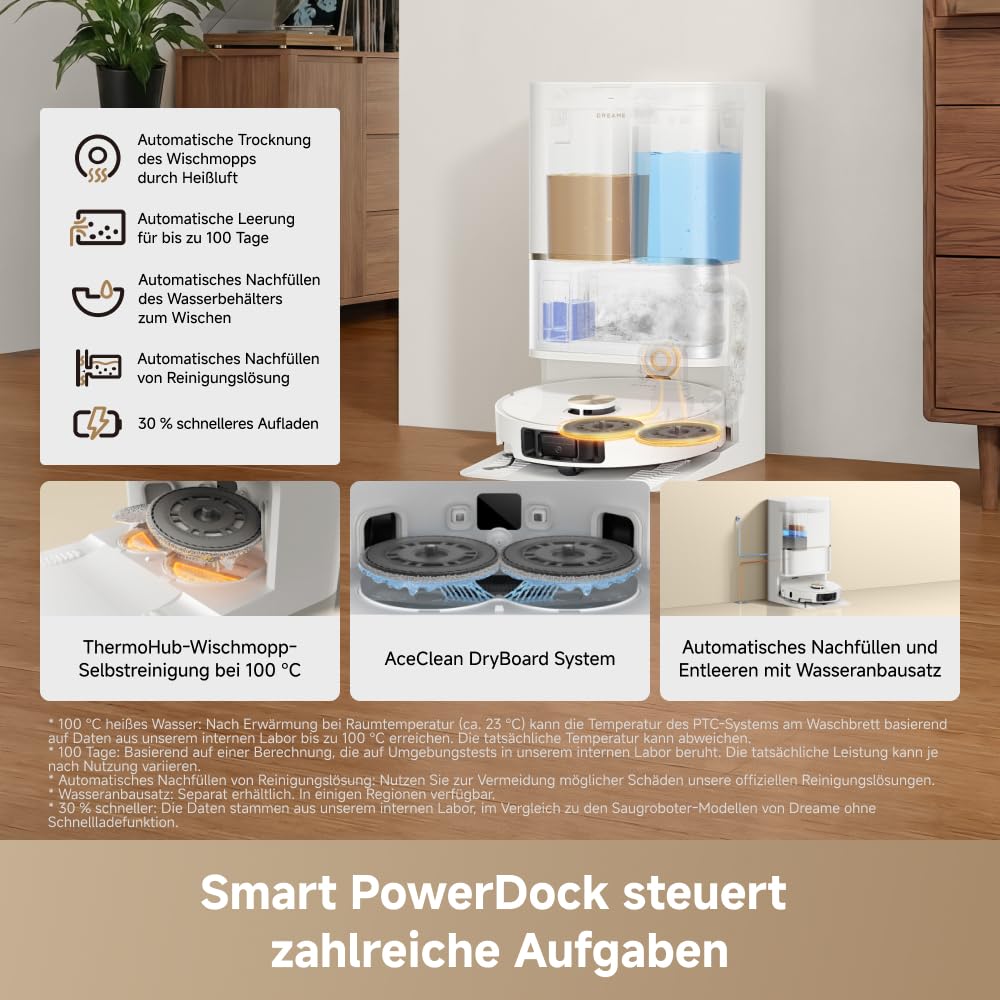 dreame L50 Ultra AE vacuum and mop robot With automatic emptying and mop self-cleaning at 100 ° C, 28,000 Pa suction power, obstacle avoidance and 360 ° navigation - RLL51SE