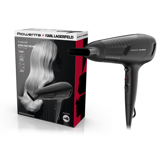 Rowenta x Karl Lagerfeld Studio Dry Hair Dryer, Thermo Control - CV581L