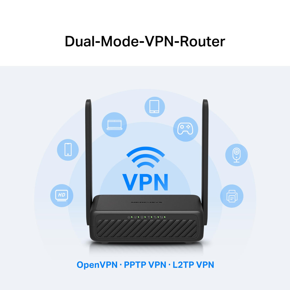 Mercusys MB113-4G LTE WLAN Router, portable 4G router with SIM card, Cat 4 up to 150 Mbit/s, 2× 100 Mbps ports, OpenVPN, plug & play, supports up to 32 devices, power bank operation.