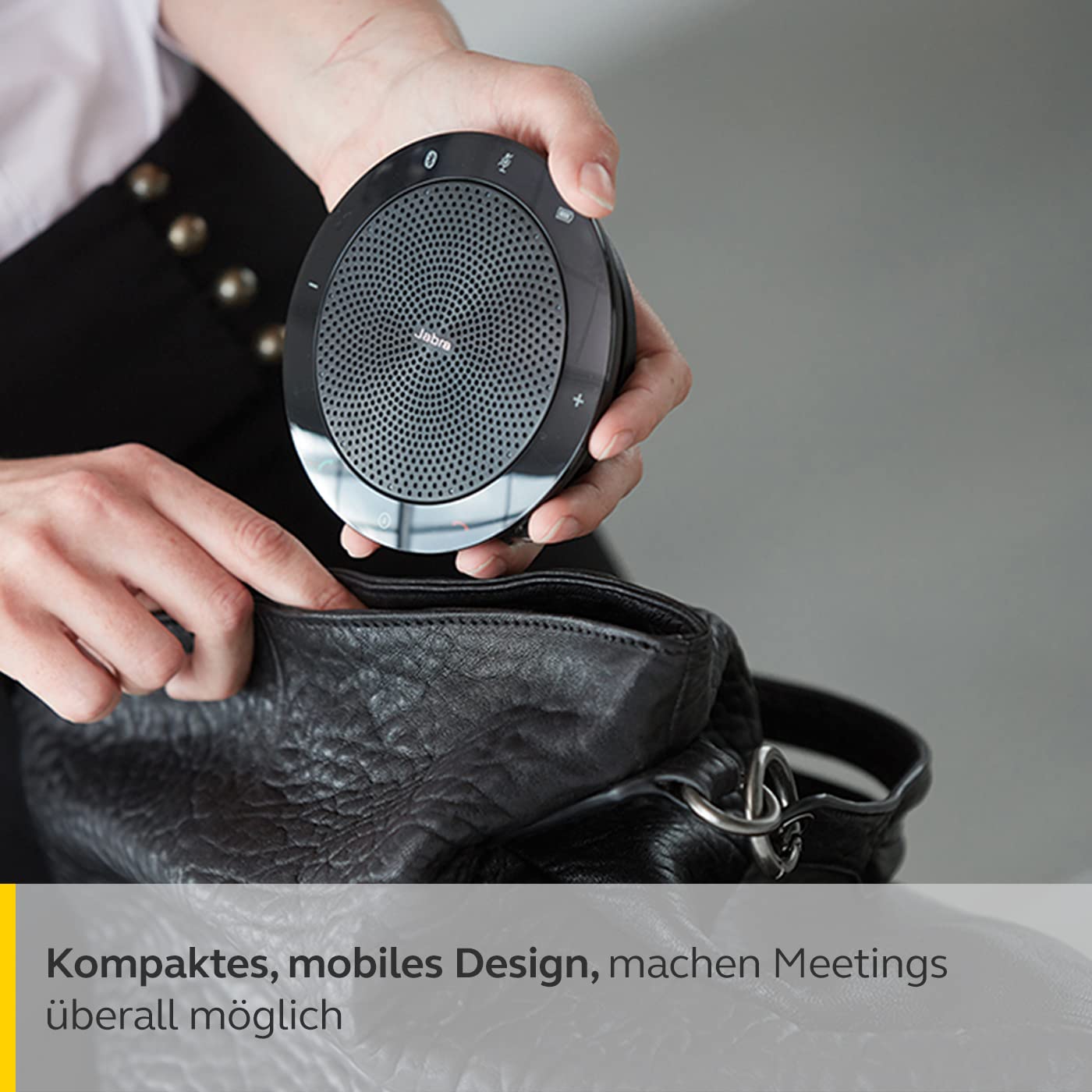 Jabra Speak 510 Speaker — portable Bluetooth speaker, conference speaker — connects to laptops, smartphones and tablets — USB plug, black - 7510-109