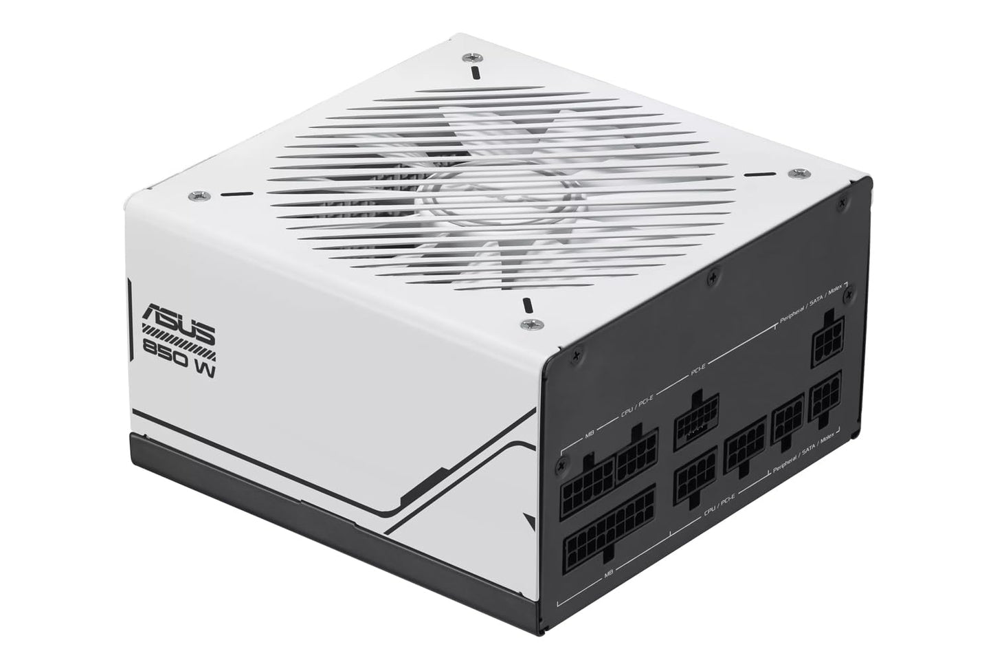 ASUS Prime 850W Gold power supply (850 watts, for all-round PCs and gaming PCs, 80 Plus Gold certification, ATX 3.1 compatible, PCIe 5.1, fan with double ball bearings, black/white) - 90YE00U0-B0NA00