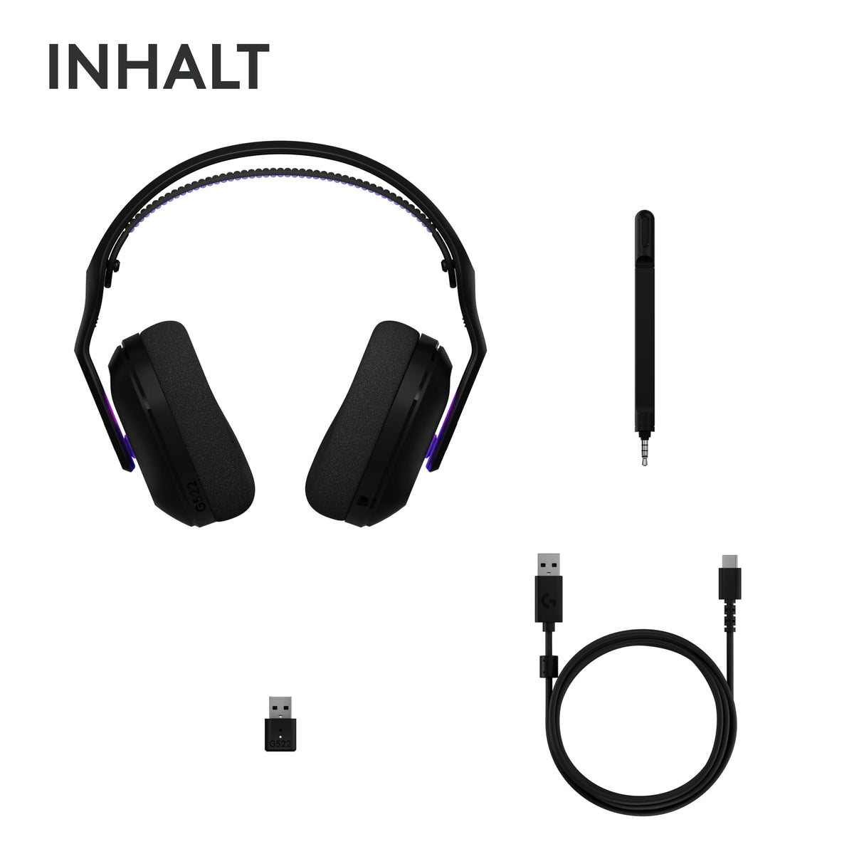 Logitech G G522 LIGHTSPEED wireless gaming headset for PC - black - 981-001544