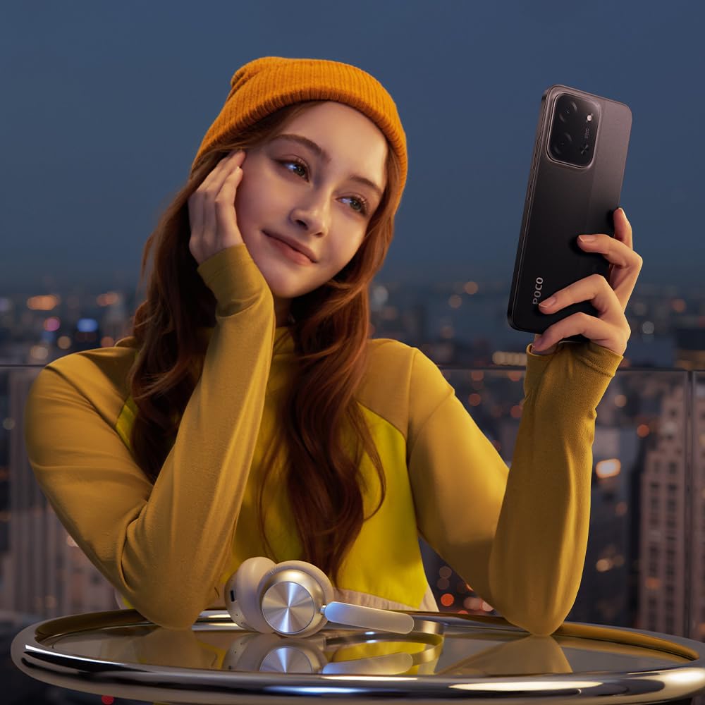 XIAOMI Poco C85, smartphone 8+256GB, mobile phone with Android, 6.9" 120Hz display 7.99mm design, MediaTek Helio G81-Ultra Octa-Core, 50MP AI dual camera, 6000mAh, black