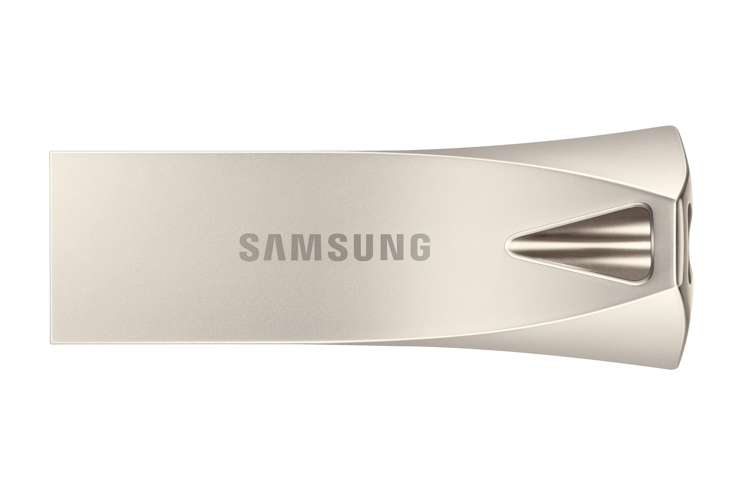 Samsung BAR Plus USB Flash Drive Type-A, 64GB, 200MB/s Read, 30MB/s Write, Durable USB 3.1 Memory Stick with Key Ring, Champagne Silver, MUF-64BE3/APC