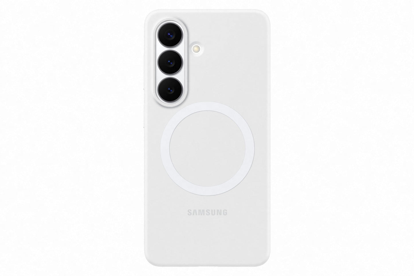 Samsung Silicone Magnet Smartphone Case EF-ES942, case for the Galaxy S26, mobile phone case with magnetic ring for attaching accessories, silicone, protective case, shockproof, thin and non-slip, white - EF-ES942CWEGWW