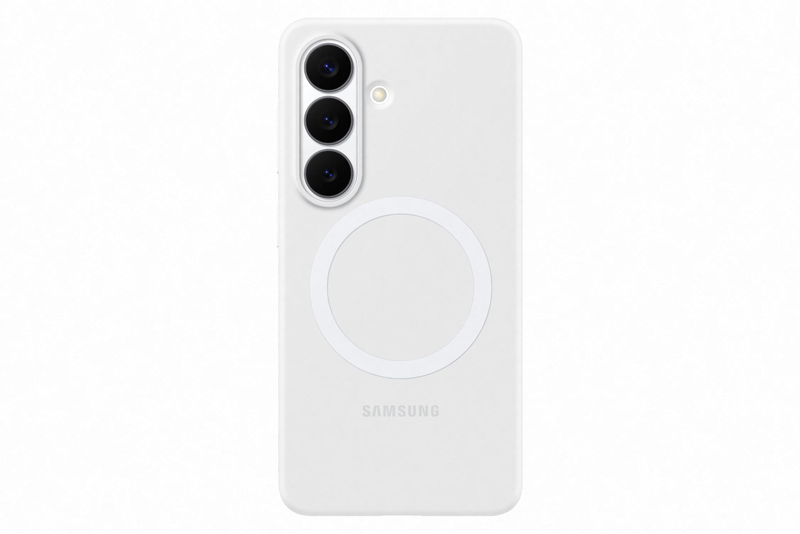 Samsung Silicone Magnet Smartphone Case EF-ES942, case for the Galaxy S26, mobile phone case with magnetic ring for attaching accessories, silicone, protective case, shockproof, thin and non-slip, white - EF-ES942CWEGWW