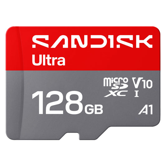 SANDISK Ultra microSDXC 128GB, UHS-I Card + SD Adapter (up to 195MB/s Read, Full HD Video, V10, U1, C10, A1) Card for Android smartphones or tablets, cameras and laptops - SDSQUJQ-128G-GZ6MA