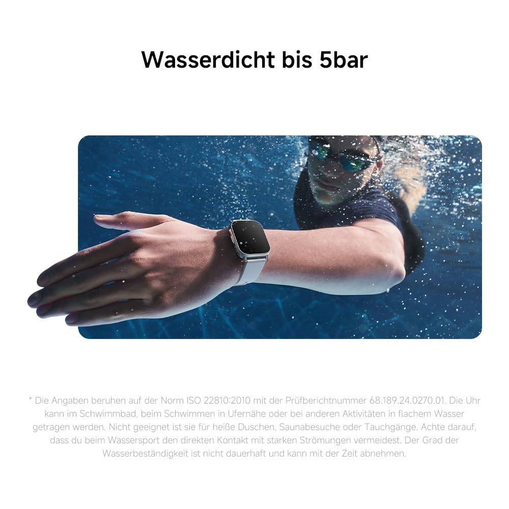 Redmi Watch 5 Lite Smartwatch, 1.96" AMOLED display, 18 days battery, 150+ sports modes, integrated GPS, heart rate and SpO₂ tracking, 5ATM waterproof, always-on display, Bluetooth calls - gold - BHR8791GL
