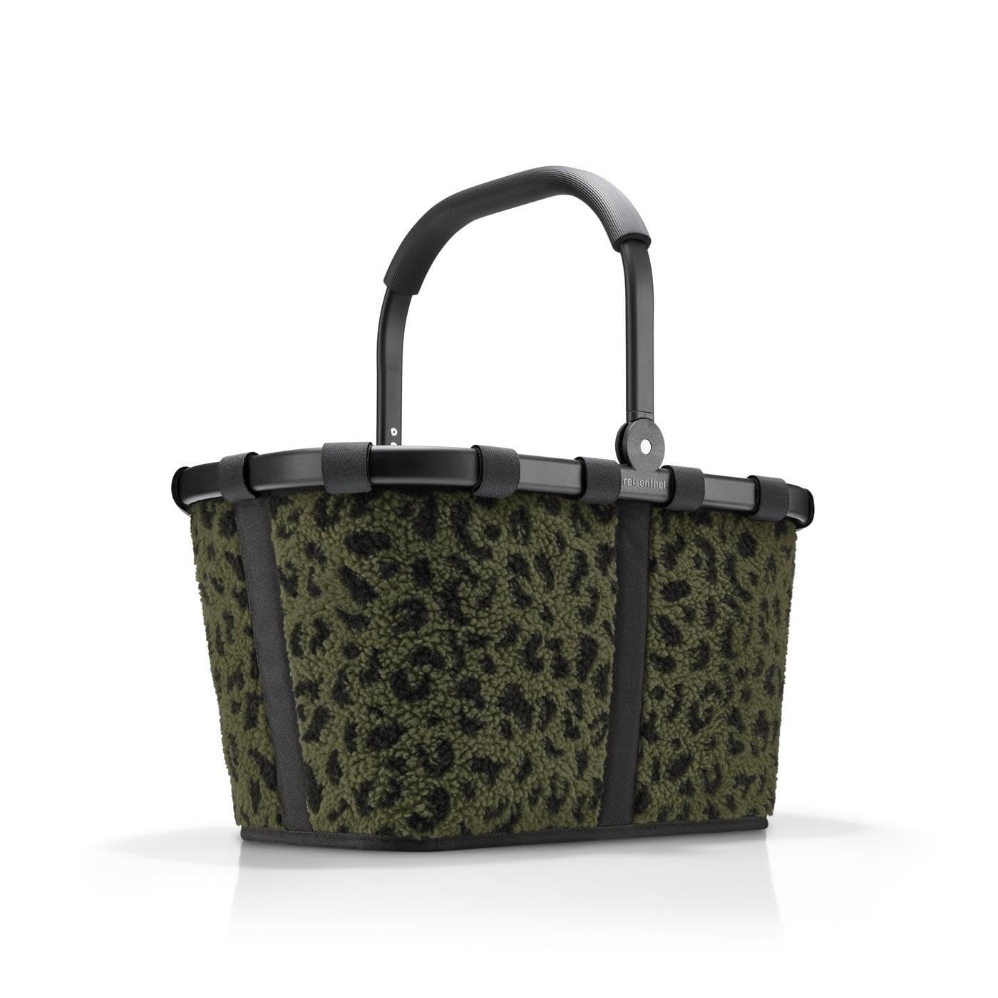 reisenthel carrybag teddy leo olive – Stable shopping basket with lots of storage space and practical inner pocket – Elegant and water-repellent design - BK5055
