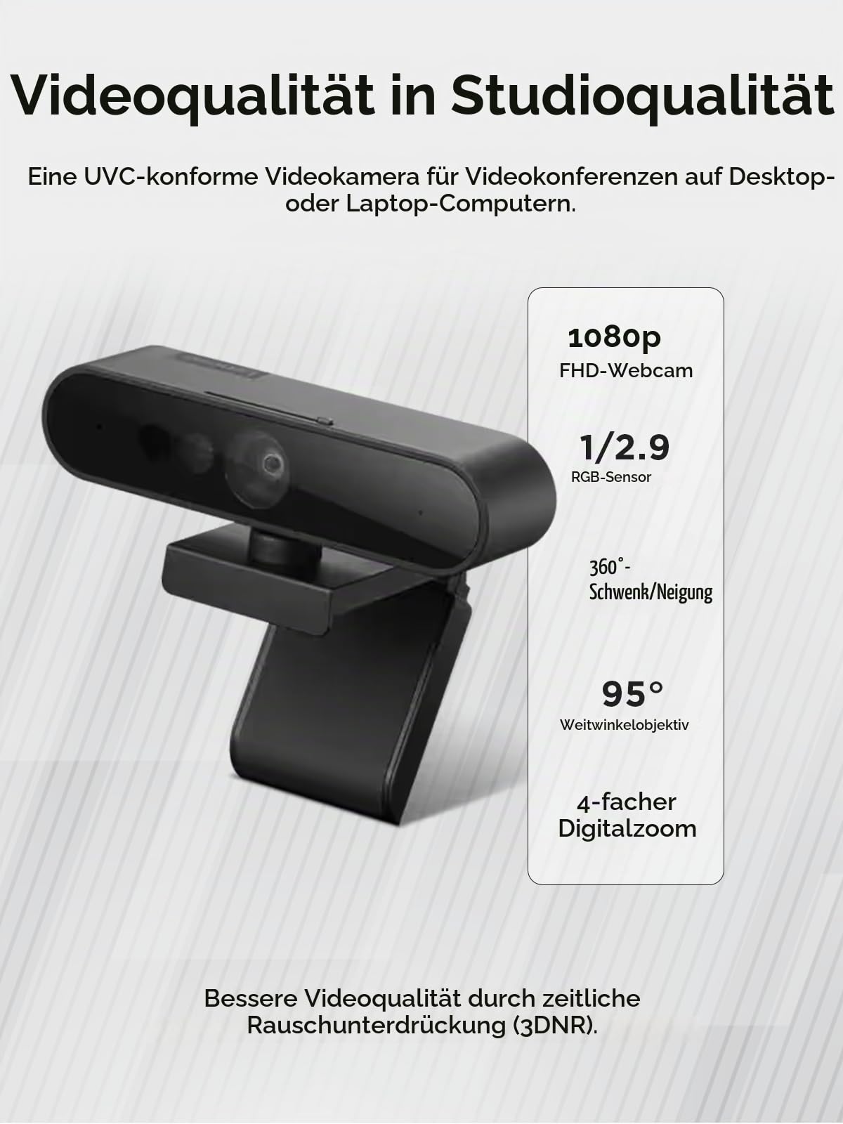 Lenovo Performance FHD Webcam - Webcam - înclinare/rotire - 4XC1D66055