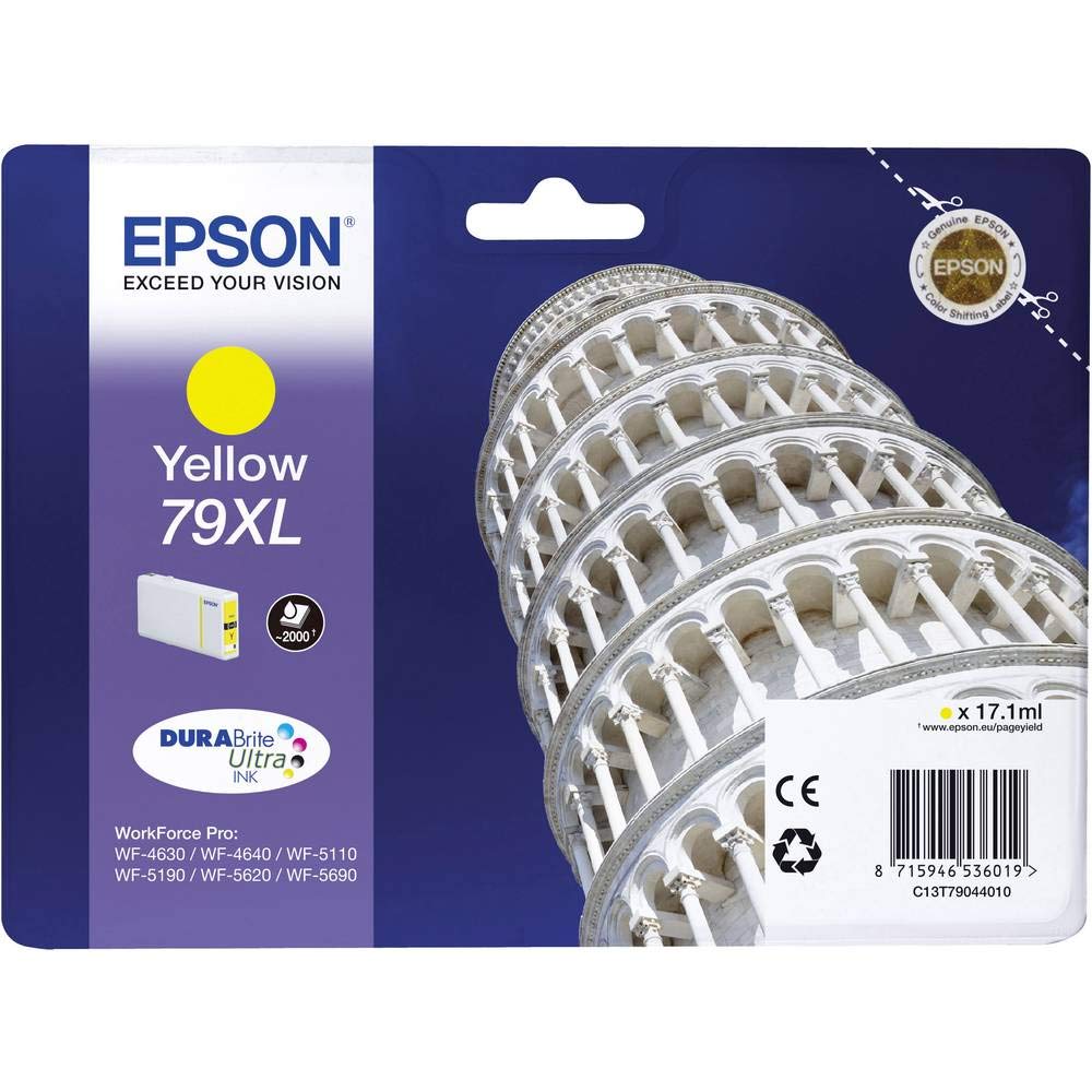 Epson 235G866 Original T79XL Cartuș de cerneală pentru Pisa, WF-4630DWF, WF-4640DTW, WF-5110DW, WF-5190DW, WF-5620DW, WF-5690DW, WF-5190DW, WF-5690DWF (galben)