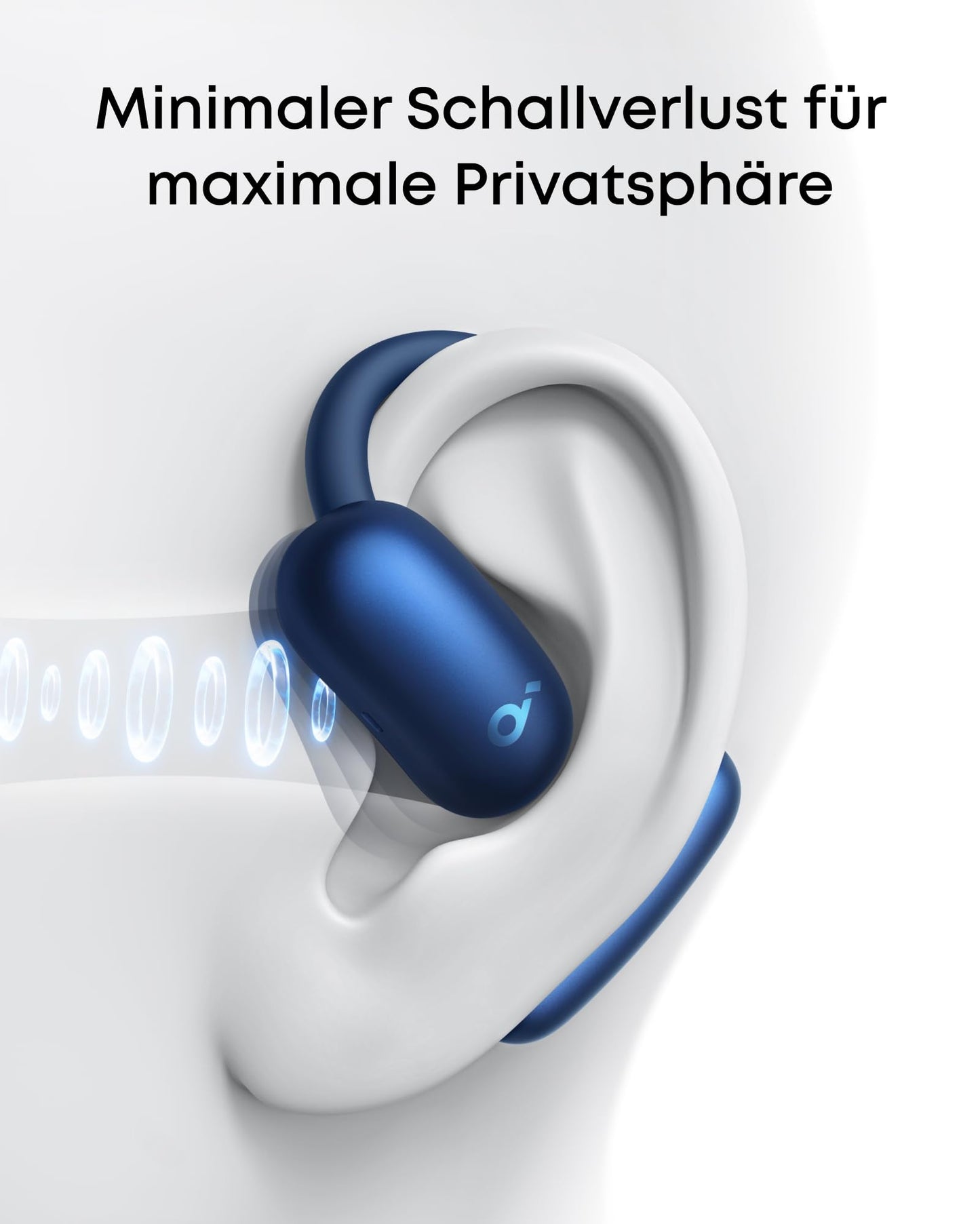 soundcore AeroFit 2 by Anker, open-ear headphones, AI translation, adjustable ear hooks, firm hold, deep bass, Hi-Res audio, 42h playtime, Bluetooth 5.4, wireless charging, IP55, clear calls through AI - A3874