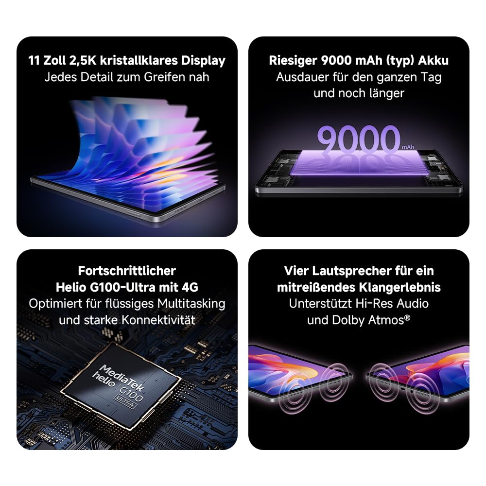 XIAOMI REDMI Pad 2 4G, 8+256B, 11.2 inch, large 9000mAh battery, gray - 2505DRP06E