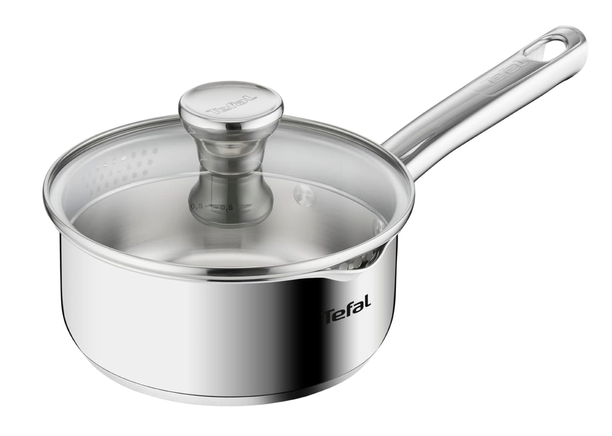 Tefal A70522 Duetto Stielkasserolle | cu capac | 16 cm | oțel inoxidabil