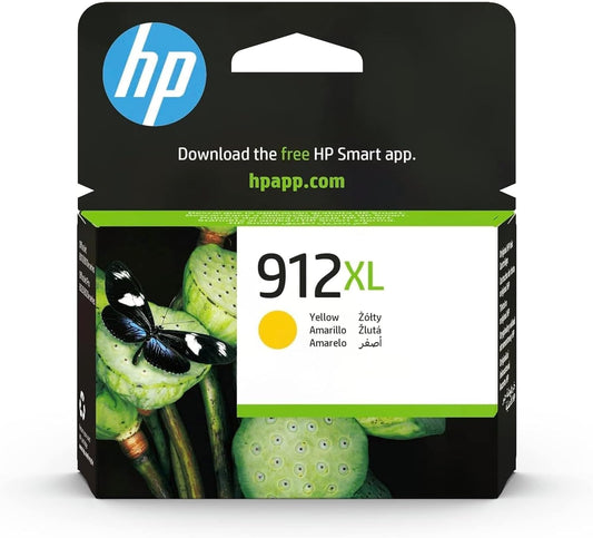 HP 912XL (3YL83AE) Yellow Original High Yield Printer Cartridge for HP OfficeJet Pro 8010, 8012, 8014, 8015, HP OfficeJet Pro 8020, 8022, 8023, 8024, 8025, Pack of 1