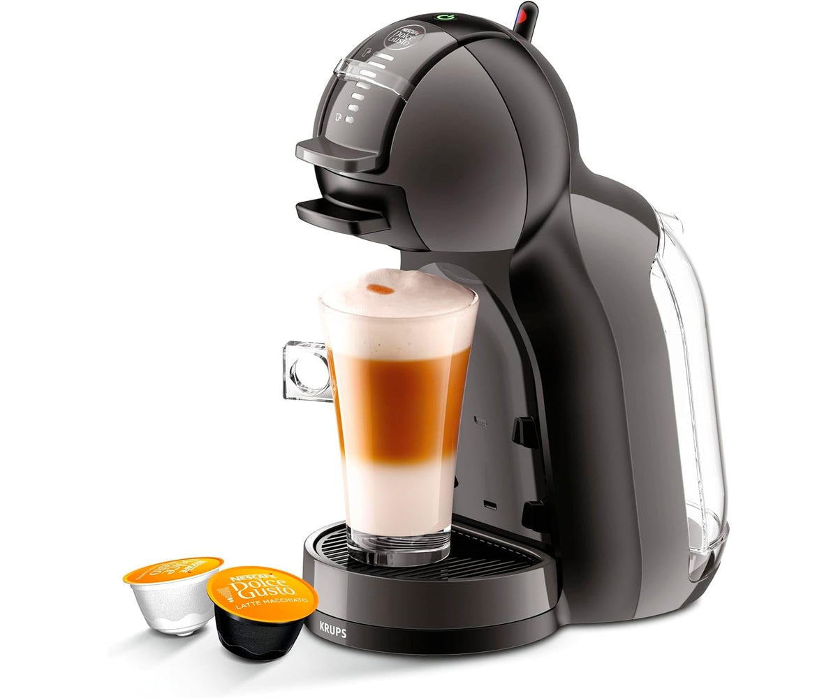 Krups Nescafé Dolce Gusto Mini Me Coffee Capsule Machine with 15 bar pressure, 0.8 l capacity for hot or cold beverages, Play & Select, thermoblock, 35 coffee varieties, black, KP1238 - 8432322531962