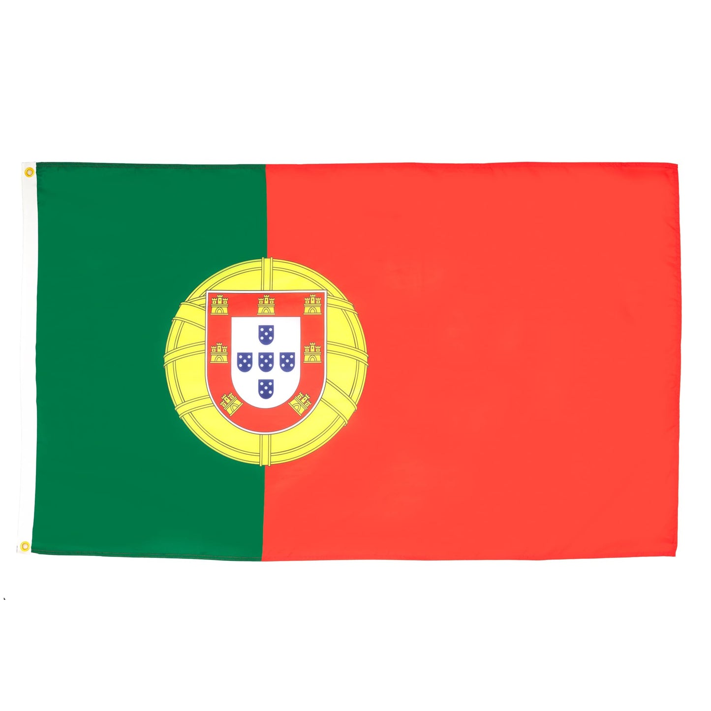 AZ FLAG - Portugal Flag - 250x150 cm - Large Portuguese Flag 100% Polyester with Brass Eyelets - 300g - K_165