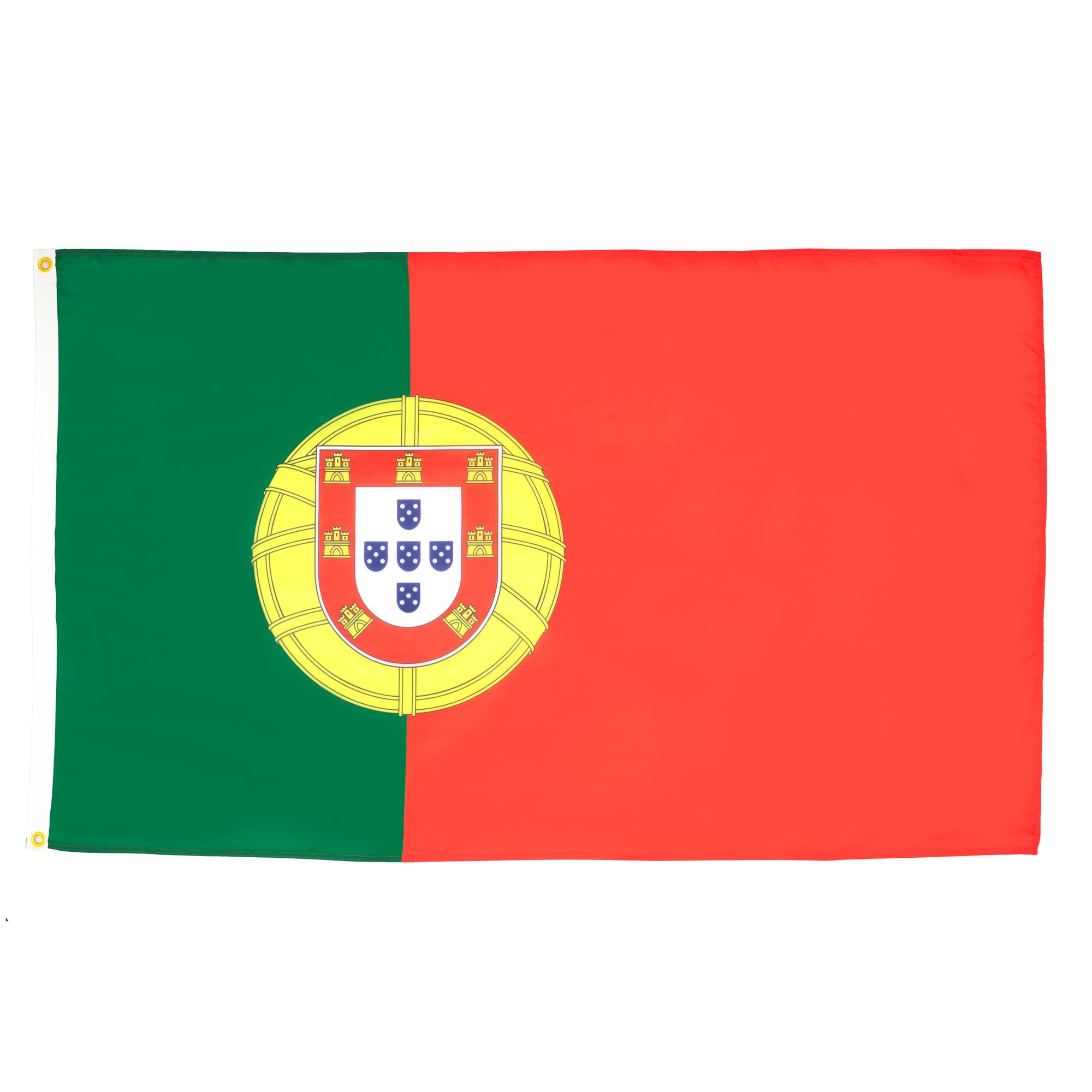 AZ FLAG - Portugal Flag - 250x150 cm - Large Portuguese Flag 100% Polyester with Brass Eyelets - 300g - K_165