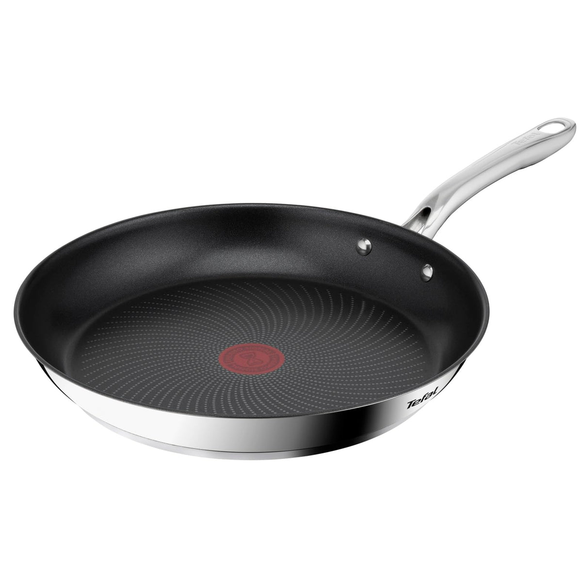 Tefal Infinite Induction Frying Pan 30 cm, frying pan with non-stick coating, Thermo-Signal for ideal frying temperature, easy to clean, suitable for all types of cooktops, premium stainless steel, H81507 - H8150725