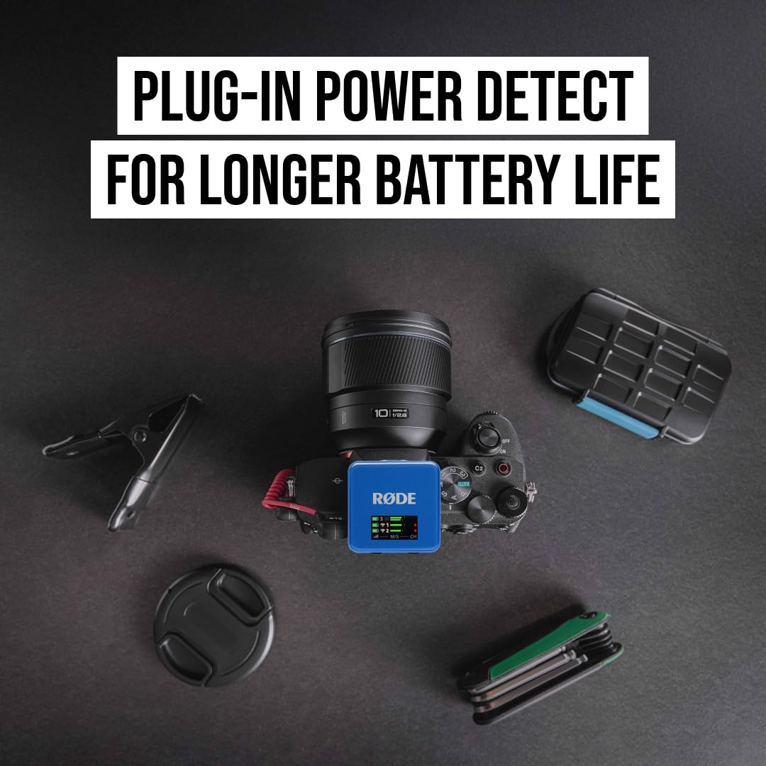 RØDE Wireless GO (Gen 3) – Compact wireless microphone – Crystal clear sound, 32-bit float recording, automatic level control, for phones, cameras, and computers (Cobalt Blue) - WIGOGEN3COB