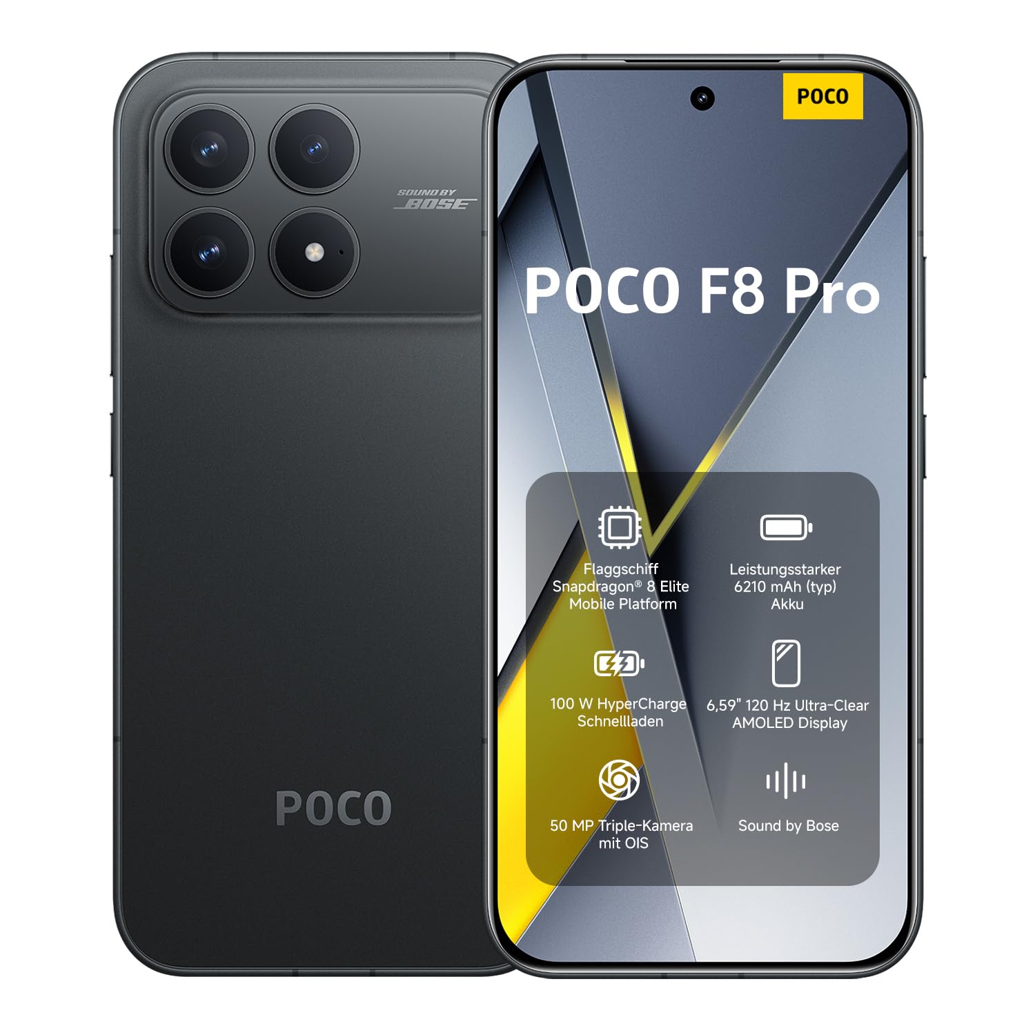 XIAOMI Poco F8 Pro Smartphone, 12+512GB, 6210mAh, 50MP, Black