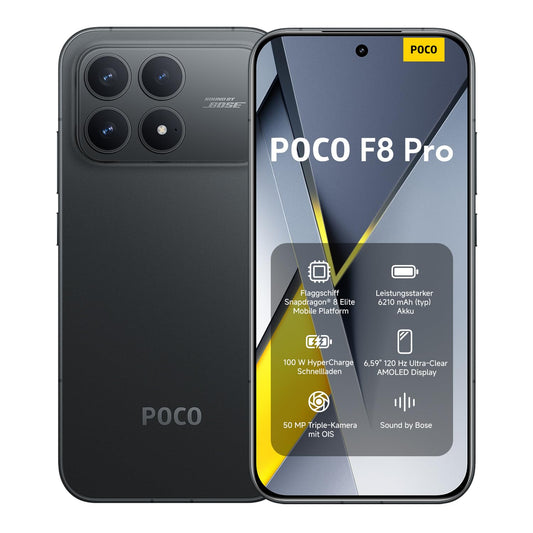 XIAOMI Poco F8 Pro Smartphone, 12+512GB, 6210mAh, 50MP, Black