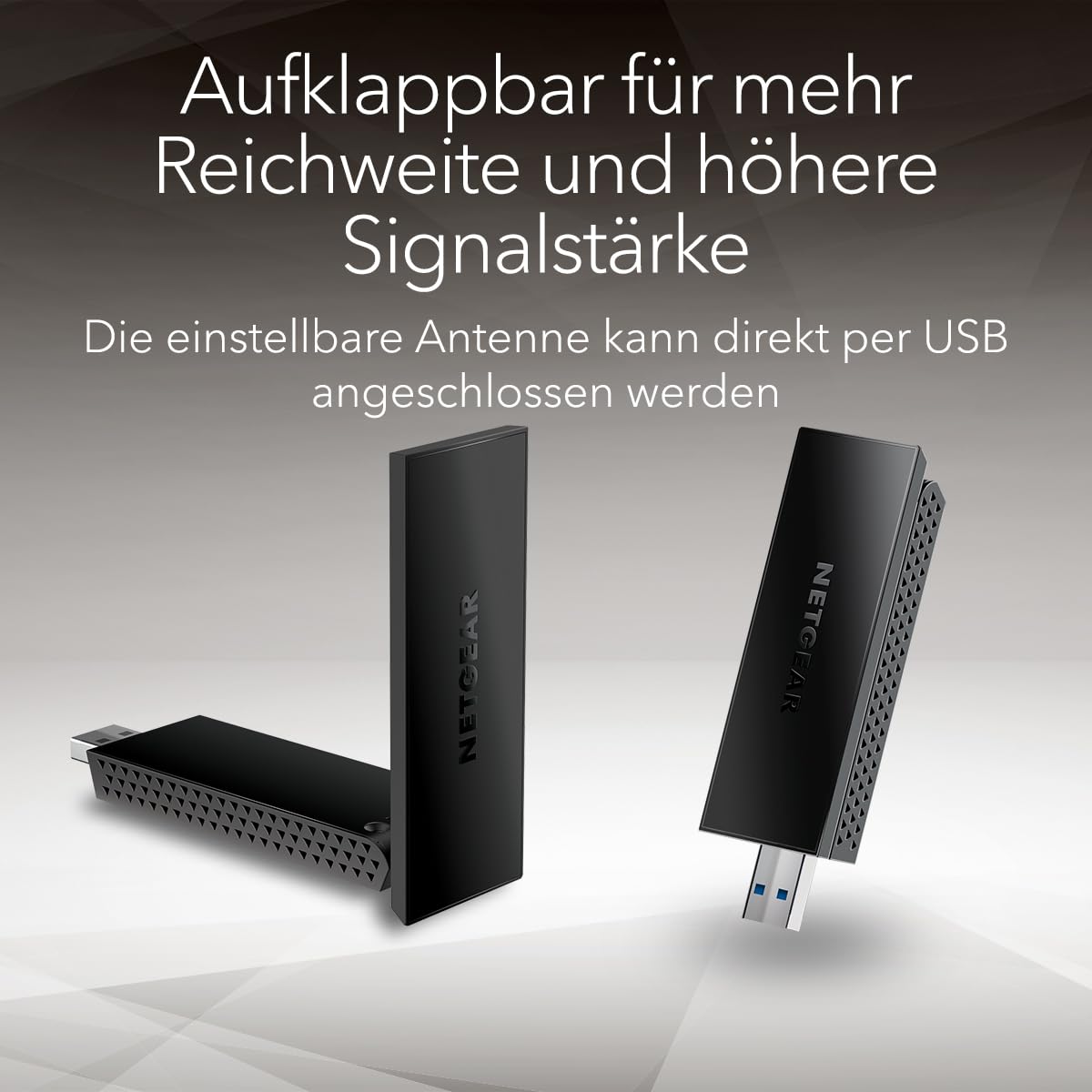 NETGEAR Nighthawk WLAN Stick WiFi 6, USB 3.0 WiFi-Adapter (A7500) - Viteză AX1800 (de până la 1,8 GBit/s) - Compatibil cu orice router WiFi 6 sau WiFi 5 sau sistem Mesh - Pentru PC-uri cu Windows - A7500-100PES