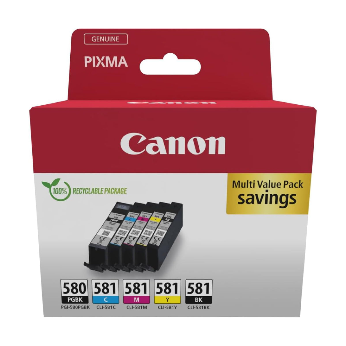 Canon PGI-580 + CLI-581 Original Printer Cartridges Multipack - 2078C008