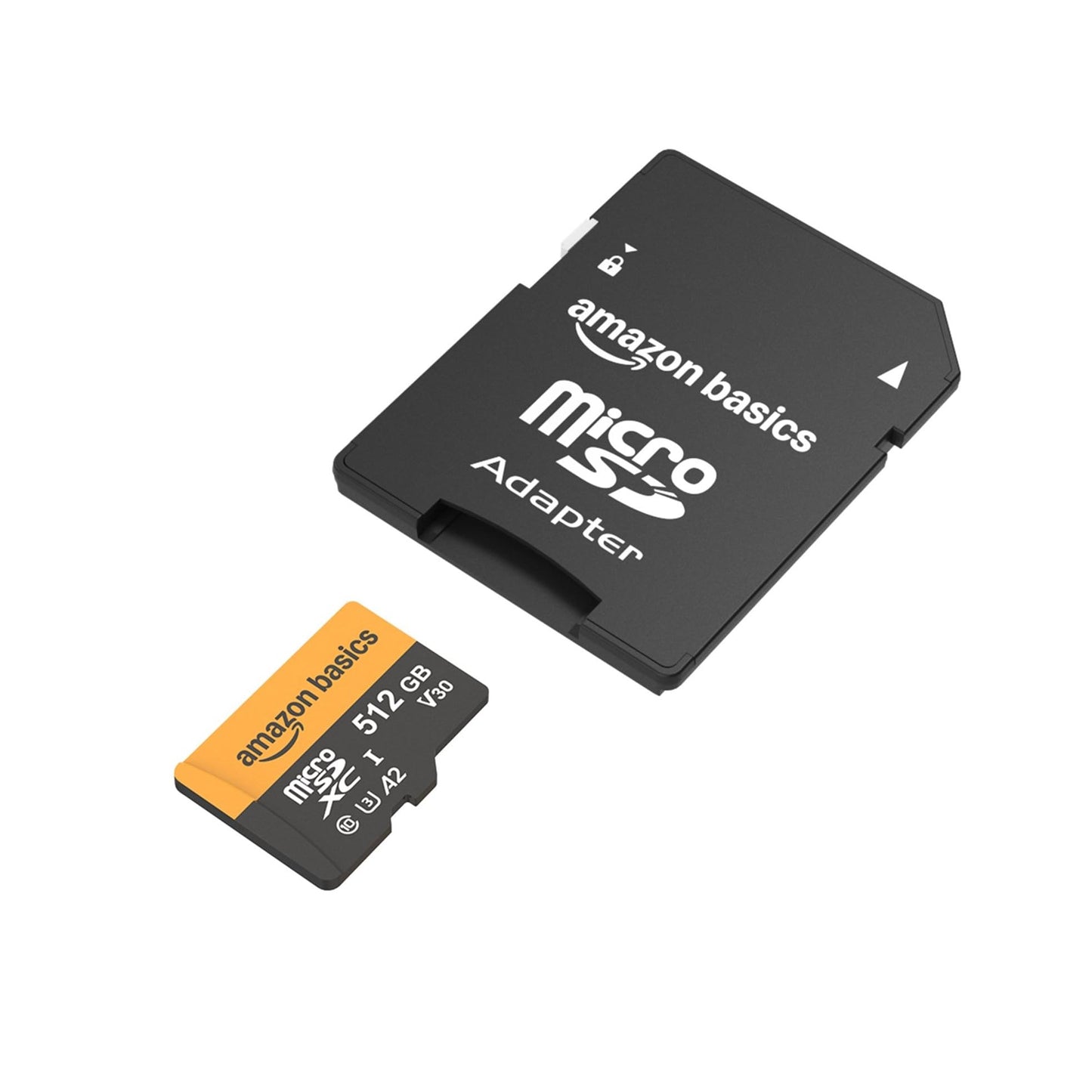 Amazon Basics 512GB microSDXC Card with Adapter, Read Speed up to 200MB/s, Pack of 1 - LSMICRO512GU3-H