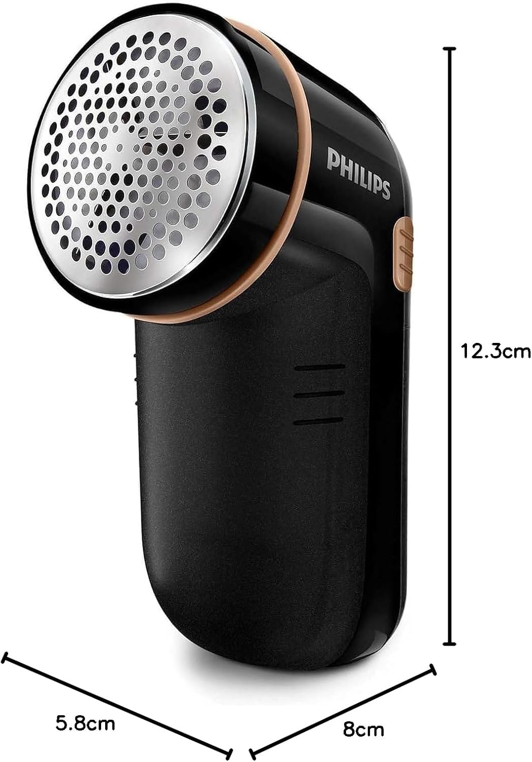 Philips Lint Shaver - 8800 RPM, Large Blade Area, 3 Mesh Sizes, Safe for All Fabrics, Easy to Clean, 2 AA Batteries, Compact Design (GC026/80)