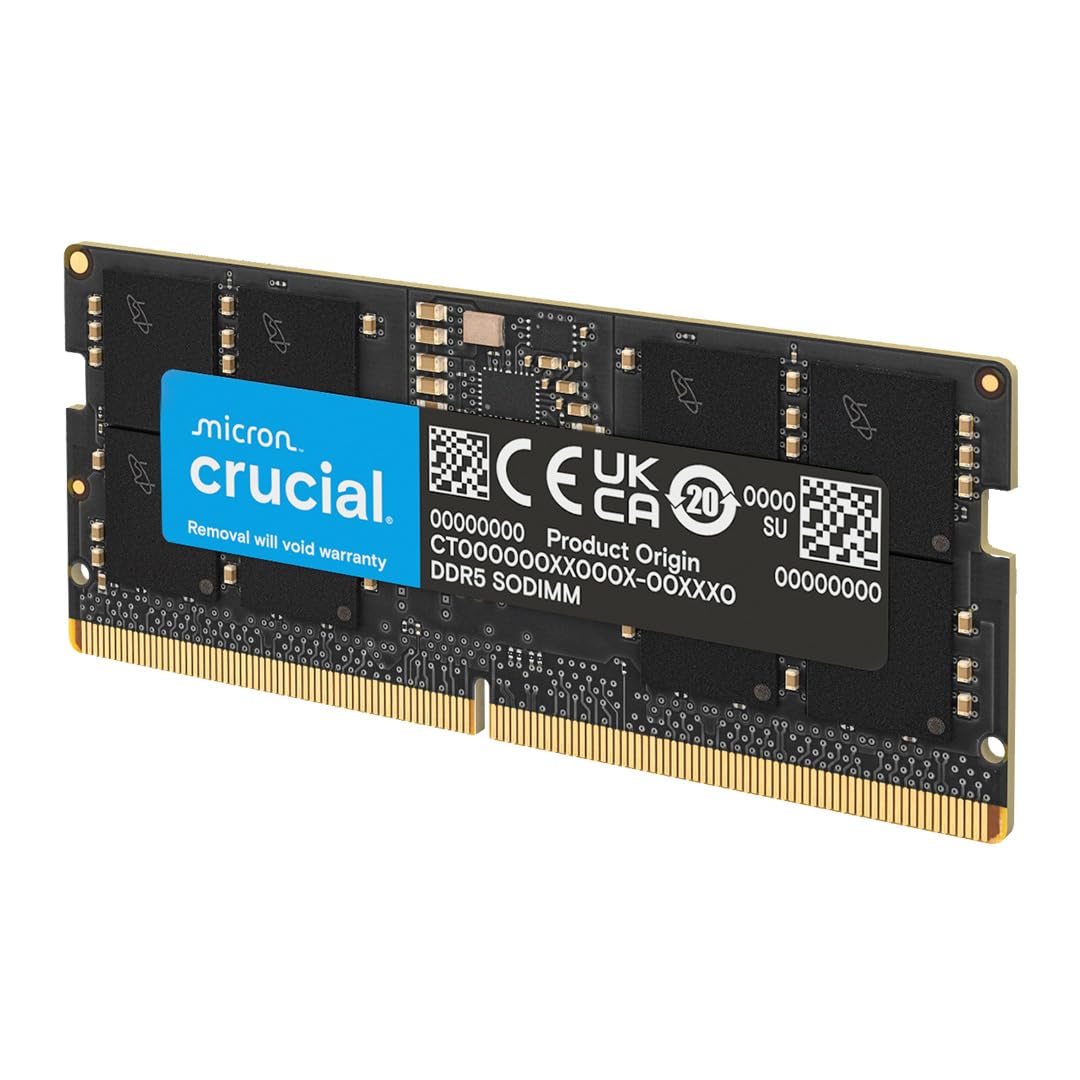 Crucial DDR5 RAM 32GB 5600MHz SODIMM, RAM for laptop/notebook, mini PC (also 5200MHz / 4800MHz) CL46 - CT32G56C46S5
