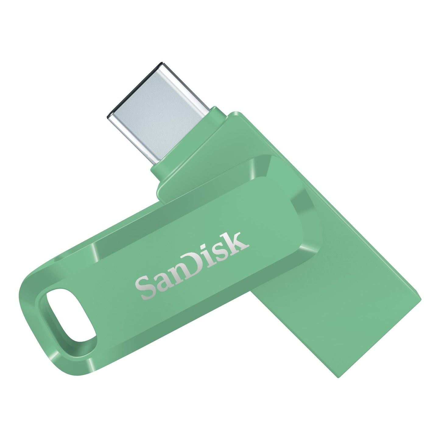 SanDisk Ultra Dual Drive Go USB Type-C 256 GB (Android smartphone memory, USB Type-C port, 400 MB/s reading speed, can be used as a key fob) Absinthe Green - SDDDC3-256G-G46AG