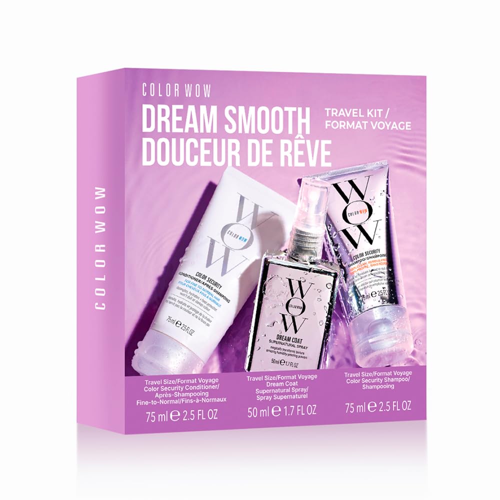 COLOR WOW The Dream Smooth discovery set with shampoo 75ml, conditioner 75ml, Dream Coat Supernatural Spray 50ml - CW888