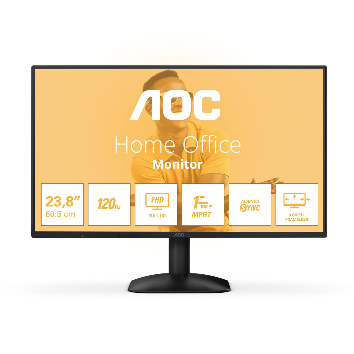 AOC 24B31H Monitor FHD de 24 inch, 120Hz, panou IPS, 4ms GtG, (1920x1080 HDMI 1x 1.4) negru