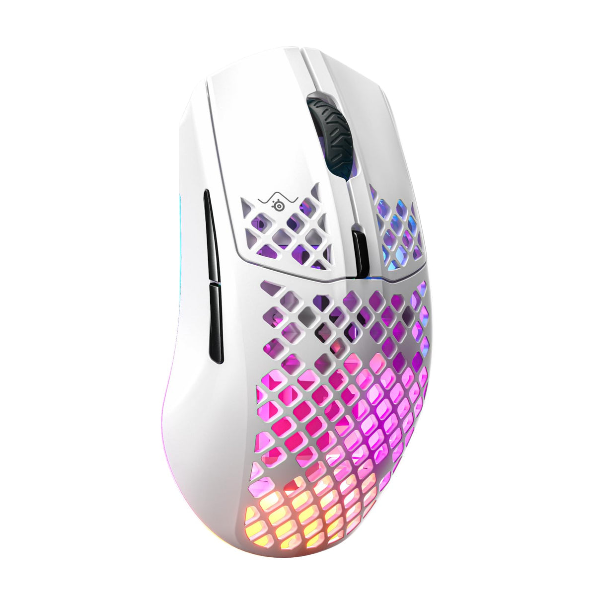 SteelSeries Aerox 3 Wireless - RGB Gaming Mouse with Surface Holes - Ultra-lightweight, water-resistant design - Optical TrueMove Air Sensor with 18,000 DPI - Snow - 62608