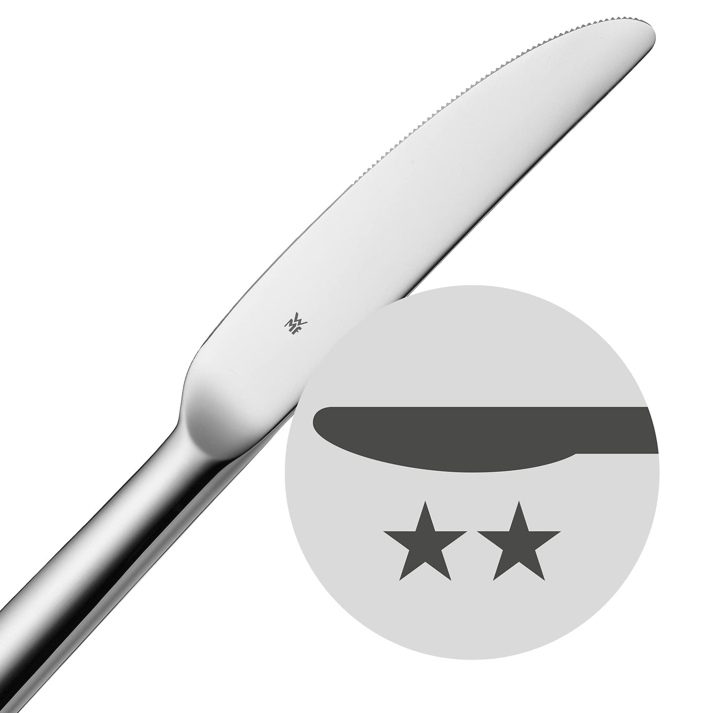 WMF Denver cutlery set for 12 people, cutlery 60 pieces, monobloc knife, Cromargan stainless steel polished, shiny, dishwasher safe - 1148009990