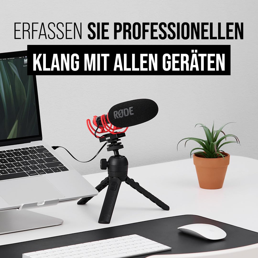 RØDE VideoMic NTG premium USB/camera microphone with numerous switching options and functions for video recordings, content creation, voice recordings, podcasting and video calls