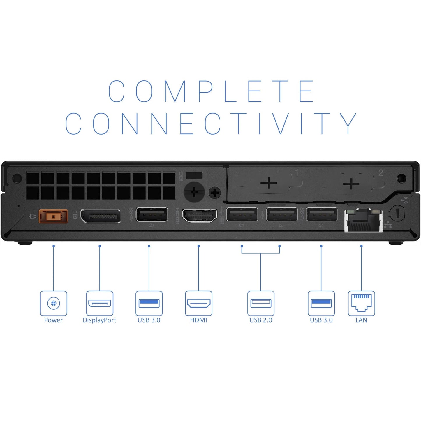 Lenovo ThinkCentre M720q mini PC Desktop, Intel Core i5-8500T, 16GB RAM, 256GB SSD, Wi-Fi, Bluetooth, US QWERTY keyboard, Windows 11 Pro (refurbished)