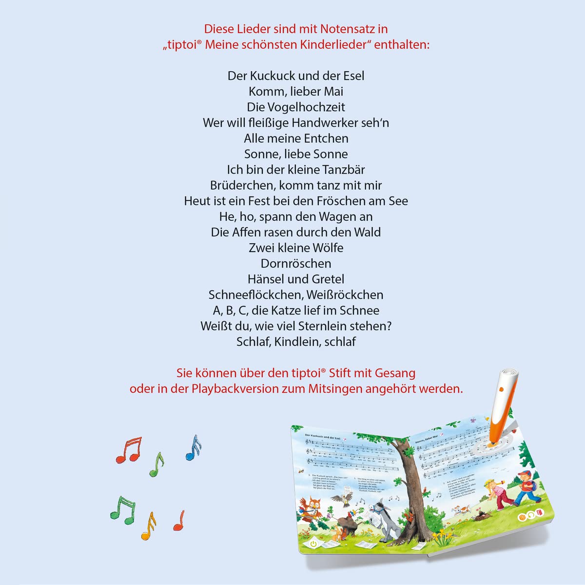 Ravensburger tiptoi starter set 00112 - pen and picture book Search and discover My world - learning system for children aged 2 and over & tiptoi® My most beautiful children's songs