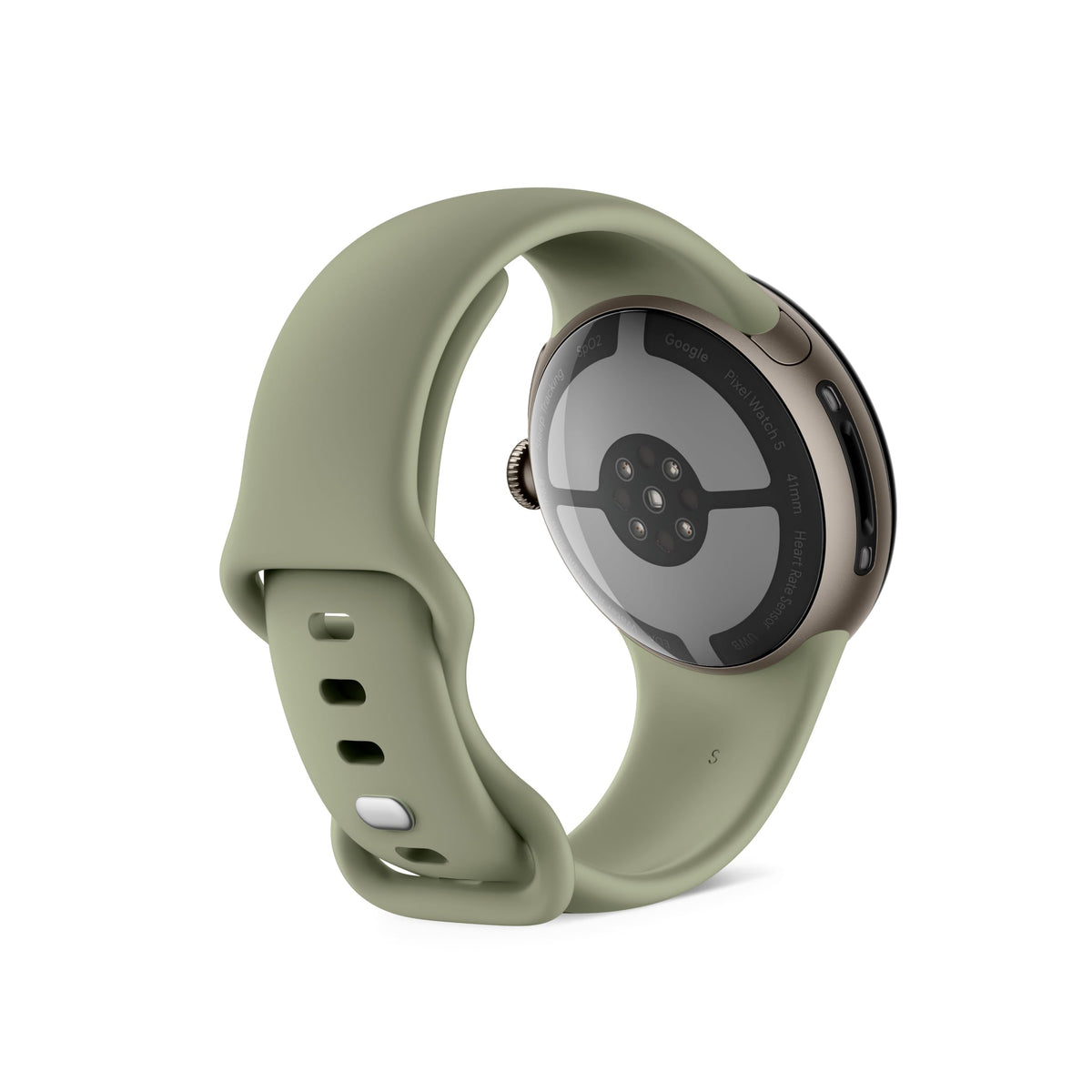 Google Pixel Watch 5 (41 mm) - Smartwatch - Pyrite Case/Olive Band, Wi-Fi - GA11567-DE