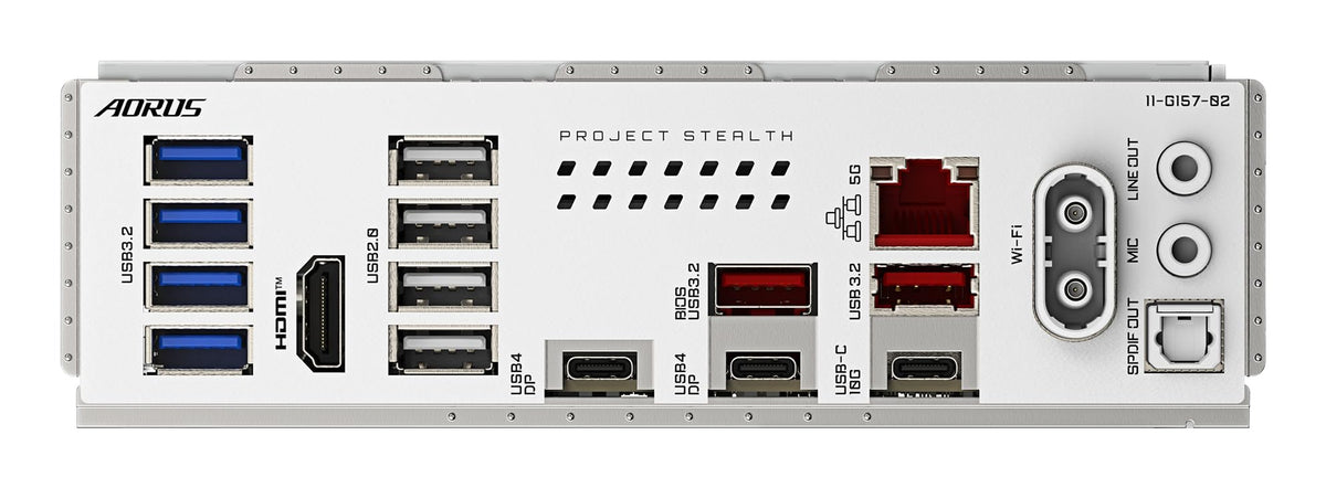 GIGABYTE X870 AORUS Stealth Ice Mainboard – Supports AMD Ryzen 9000 CPUs, digital 16+2+2 phase VRM, up to 8200 MHz DDR5 (OC), 2 x PCIe 5.0 + 2 x PCIe 4.0, Wi-Fi 7, 5 GbE LAN, USB 4
