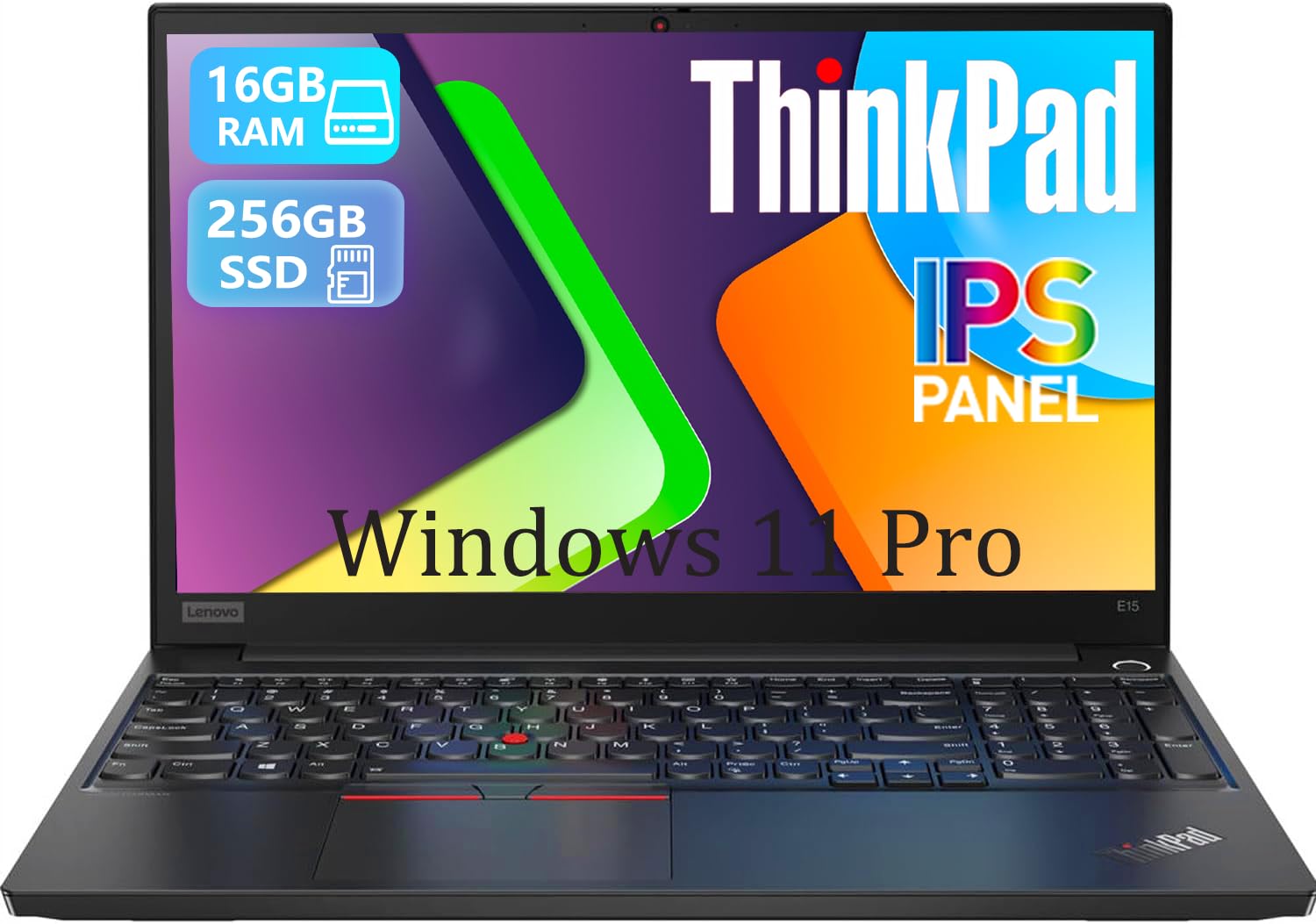 Lenovo Thinkpad E15 Gen 1 Business Laptop, 15.6 inch FHD (1920x1080), Intel Core i5-10210U, 16GB RAM, 256GB SSD, Japanese QWERTY keyboard, Windows 11 Pro (refurbished)