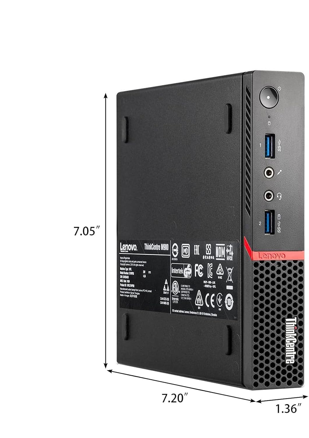 Lenovo ThinkCentre M900 Mini PC Tiny Computer, Intel Core i7-6700, 8 GB DDR4 RAM, 256 GB SSD, WiFi, Bluetooth, US QWERTY keyboard, Windows 11 Pro (refurbished)