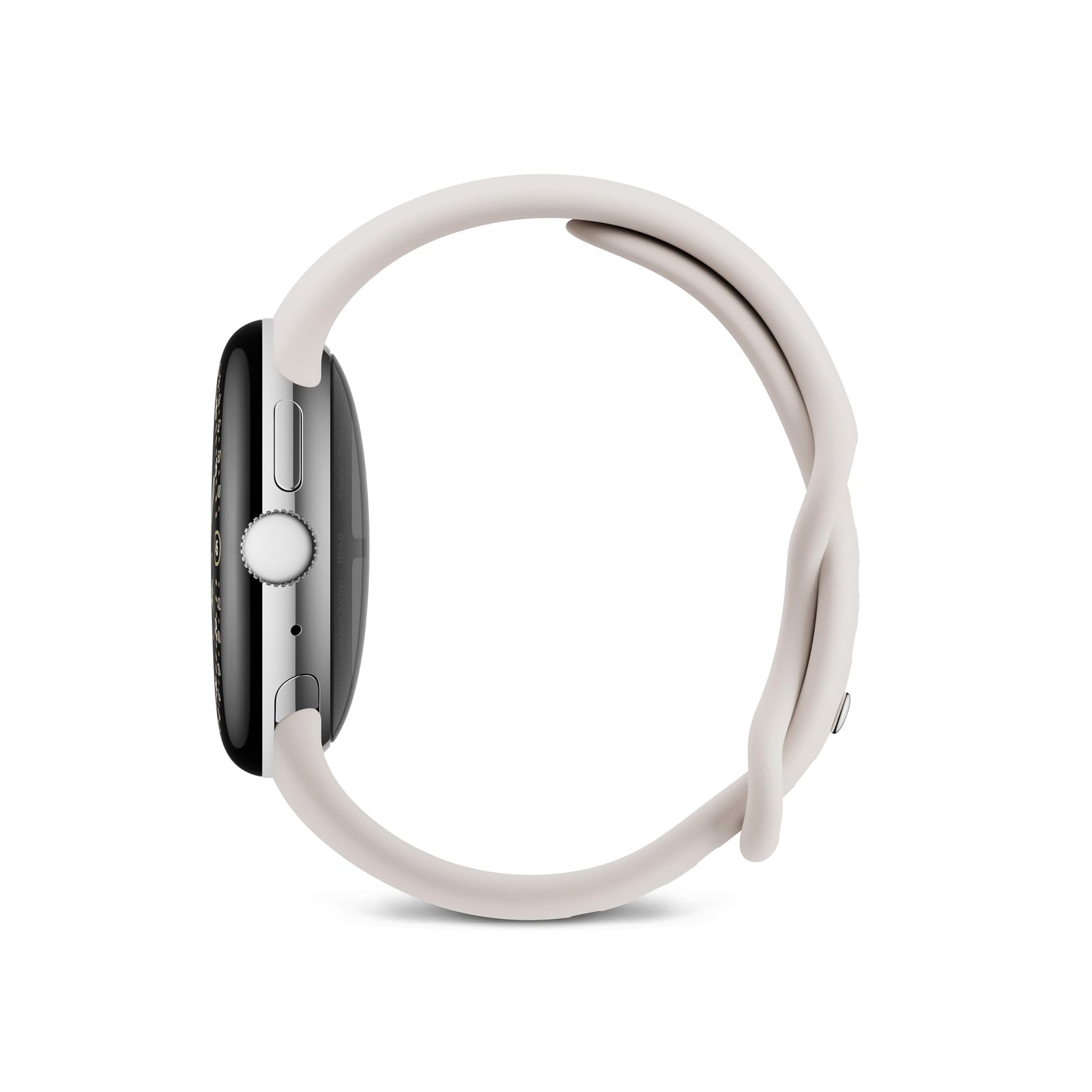 Google Pixel Watch 4 (41mm) - Curved Android smartwatch with fitness tracking and Gemini support - Polished Silver aluminum body - Porcelain sports band - LTE - B0FJFVP5NB