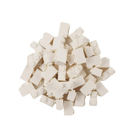 Lego® bricks white - 50 pieces 1x2 building blocks - Lego® Classic Basic - model number 3004 - construction toy, educational toy for development and learning for children aged 3 and over