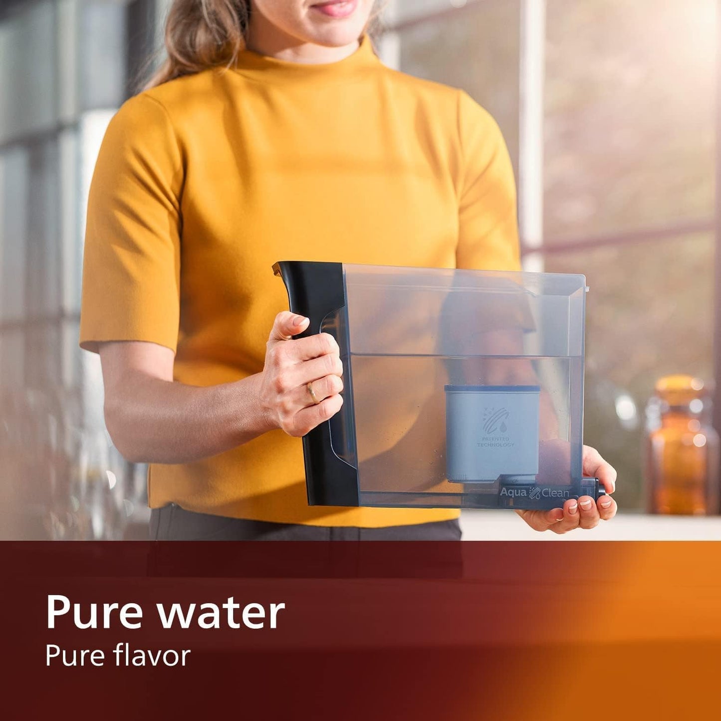 Philips AquaClean filter, limescale protection, natural limescale removal, improved coffee taste, easy installation, up to 5,000 cups without descaling, Click&Go system, 2x filters in a set (CA6903/22)